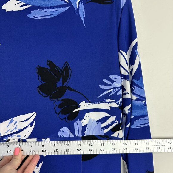 Lauren Ralph Lauren Women's Multicolor‎ Floral Faux Wrap Dress Size 12 NWT - Picture 9 of 10